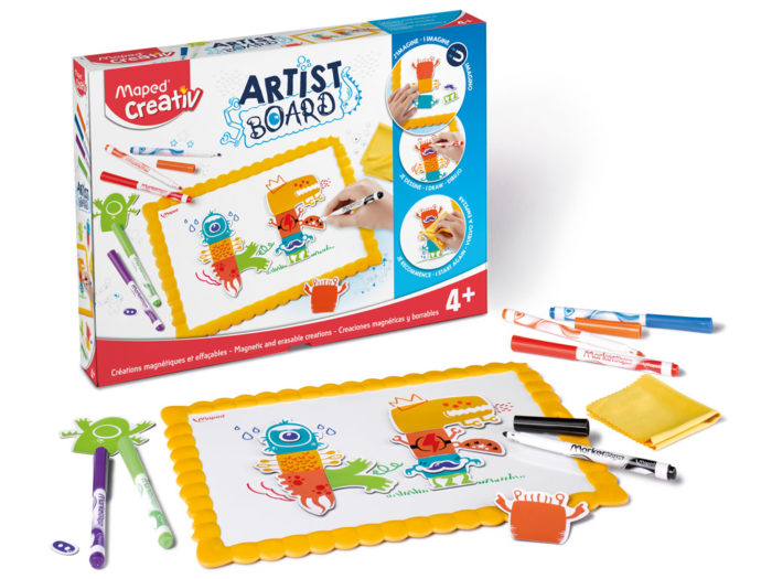 Magnetic and erasable creations kit Maped Creativ Artist Board Monsters