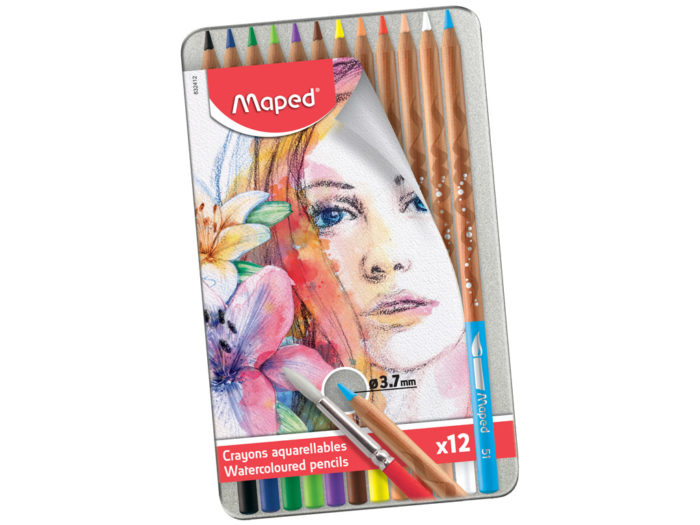 Watercolour pencils Maped Artist in metal box