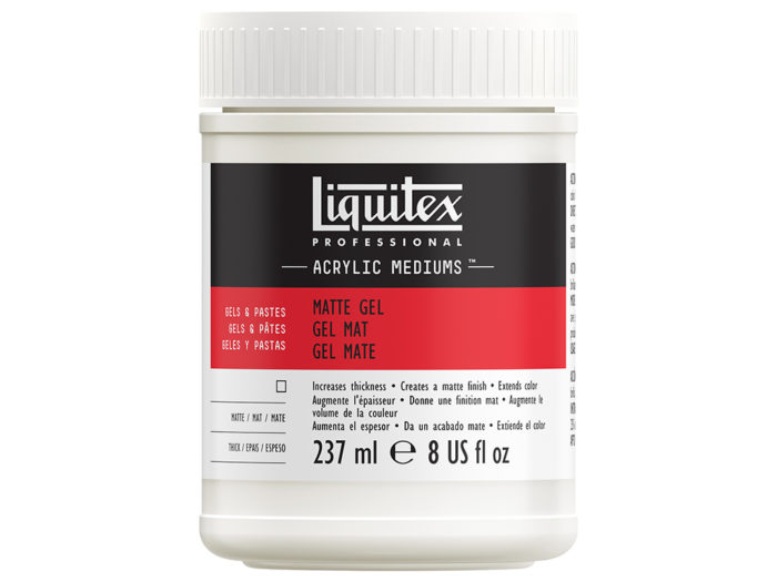 Matte acrylic gel medium Liquitex