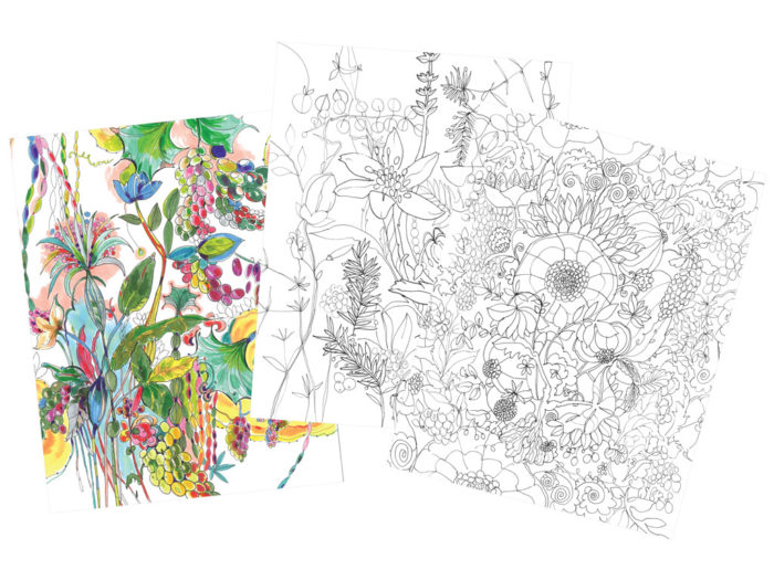 Spalvinimo knyga „Colouring Book for Flower Lovers“ - 2/2