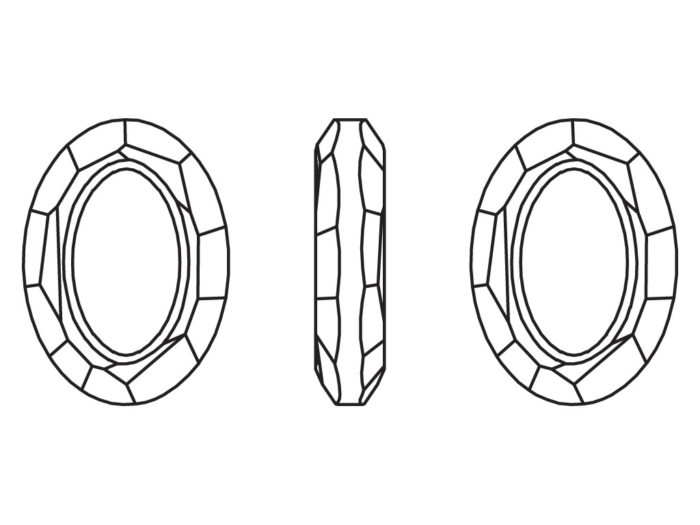 Krištolas Swarovski ovali su skyle 4137 15x11mm - 2/2