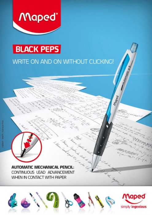 Mechaniniai pieštukas Maped Black’Peps Automatic - 2/2
