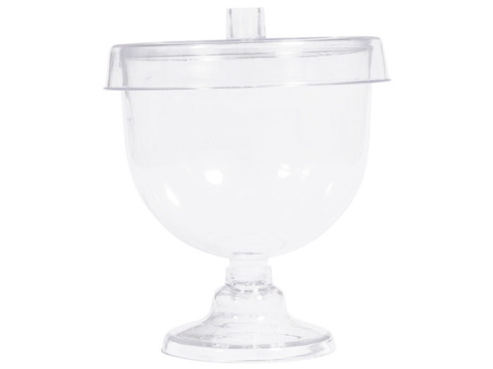 Plastic mini cake stand with dome Rayher - 2/3
