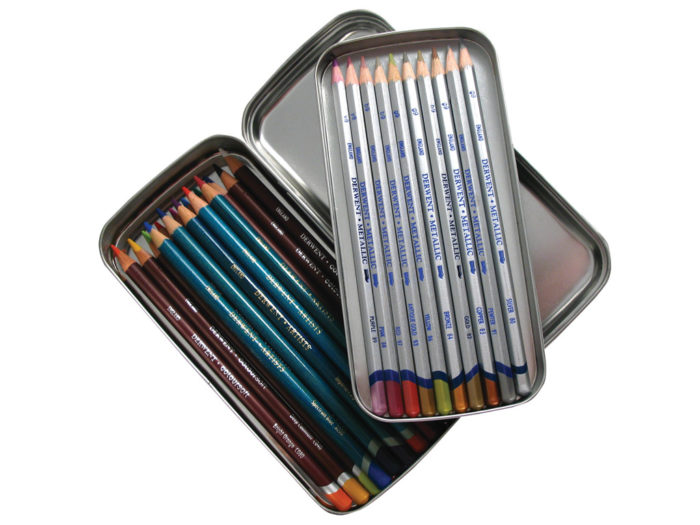 Derwent Silver pencil case tin - 3/3